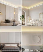 Profil LED Aplicat, Lungime 3m, Aluminiu, Alb