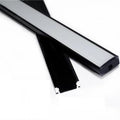 Profil LED Aplicat, 17 x 7, Lungime 2m, Negru, Dispersor Alb