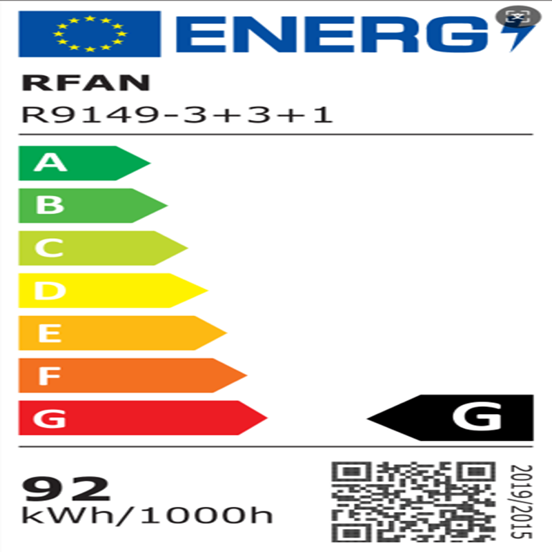 Lustra LED RFAN, Model R9149/3+3+1, Cu Telecomanda, 3 Tipuri De Lumina, Intensitate Reglabila, 92W, Auriu