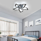 Lustra LED RFAN, Model R9176/5A1, cu Telecomanda, 3 Tipuri de Lumina, Intensitate Reglabila, 70W, Negru