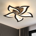 Lustra LED RFAN, Model R9176/5A1, cu Telecomanda, 3 Tipuri de Lumina, Intensitate Reglabila, 70W, Negru