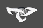 Lustra LED RFAN, Model R9179/3, Cu Telecomanda, 3 Tipuri De Lumina, Intensitate Reglabila, 60W, Argintiu