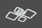 Lustra LED RFAN, Model R9181/2+2, Cu Telecomanda, 3 Tipuri De Lumina, Intensitate Reglabila, 84W, Argintiu