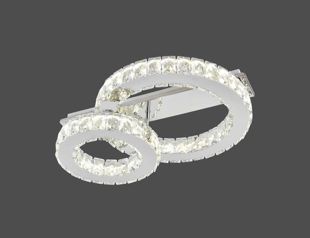 Lustra LED RFAN, Model R9182/1+1A1, Cu Telecomanda, 3 Tipuri De Lumina, Intensitate Reglabila, 66W, Argintiu