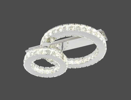 Lustra LED RFAN, Model R9182/1+1A1, Cu Telecomanda, 3 Tipuri De Lumina, Intensitate Reglabila, 66W, Argintiu