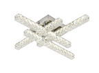 Lustra LED RFAN, Model R9183/4, Cu Telecomanda, 3 Tipuri De Lumina, Intensitate Reglabila, 72W, Argintiu