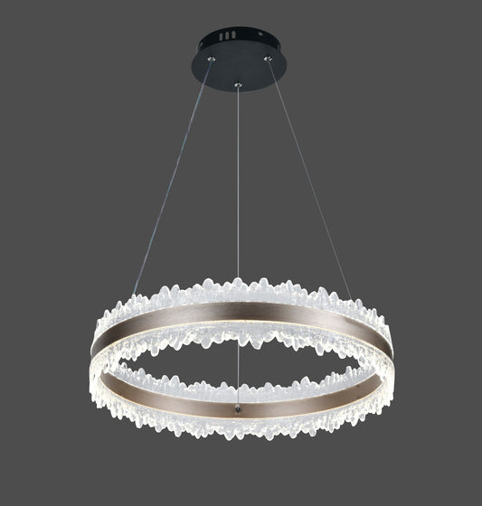 Pendul RFAN, Model R9189/600, Cu Telecomanda, 3 Tipuri De Lumina, Inaltime Reglabila, 132W, Maro
