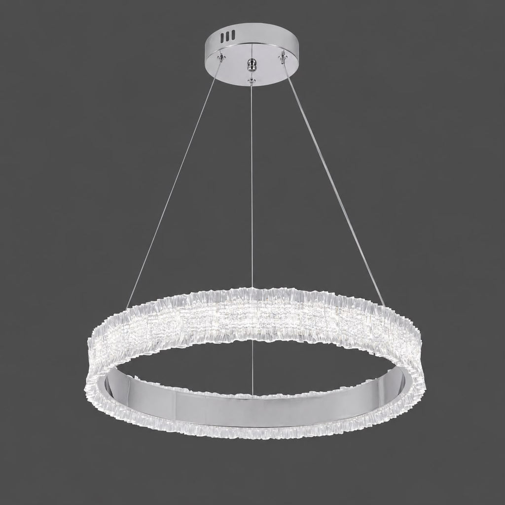 Pendul RFAN, Model R9195/500, Cu Telecomanda, 3 Tipuri De Lumina, Inaltime Reglabila, 108W, Argintiu