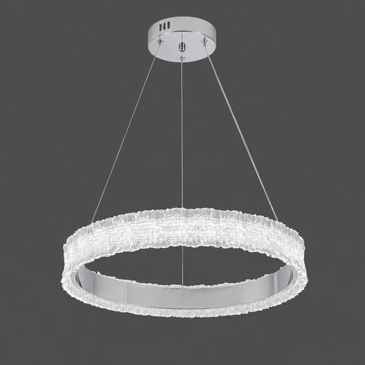 Pendul RFAN, Model R9195/500, Cu Telecomanda, 3 Tipuri De Lumina, Inaltime Reglabila, 108W, Argintiu