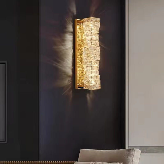 Aplica LED RFAN, Model B6720, Textura Cristal, 3 Tipuri De Lumina, 20W, Auriu