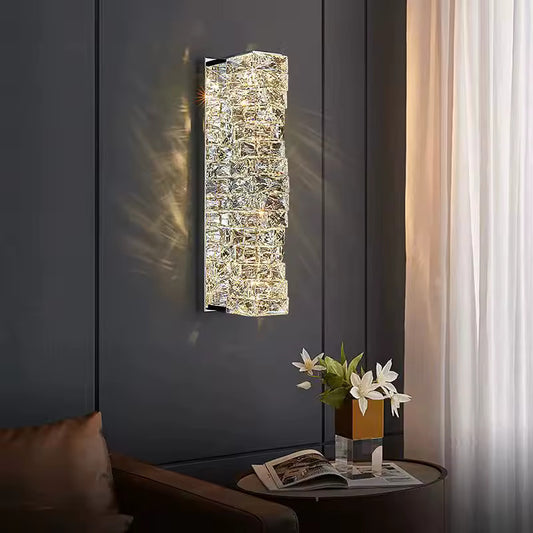 Aplica LED RFAN, Model B6620, Textura Cristal, 3 Tipuri De Lumina, 20W, Argintiu