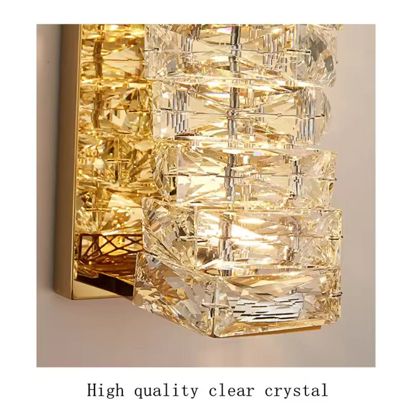 Aplica LED RFAN, Model B6720, Textura Cristal, 3 Tipuri De Lumina, 20W, Auriu