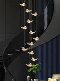 Candelabru LED RFAN, Model DJ011-12, Textura Cristal, Metal, 48W, Auriu