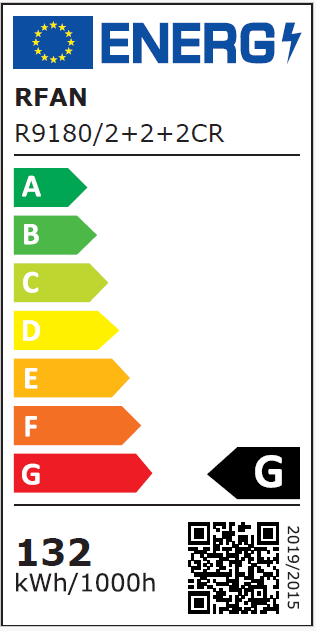 Lustra LED RFAN, Model R9180/2+2+2, Cu Telecomanda, 3 Tipuri De Lumina, Intensitate Reglabila, 132W, Argintiu