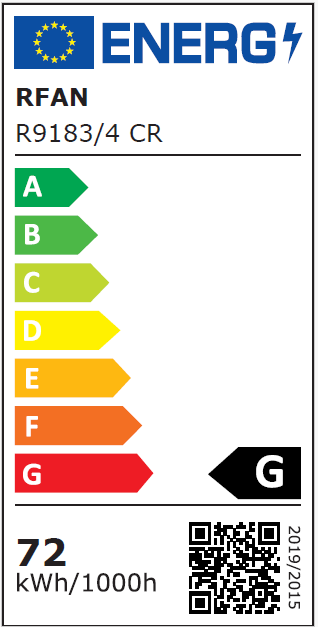 Lustra LED RFAN, Model R9183/4, Cu Telecomanda, 3 Tipuri De Lumina, Intensitate Reglabila, 72W, Argintiu