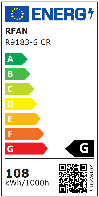 Lustra LED RFAN, Model R9183/6, Cu Telecomanda, 3 Tipuri De Lumina, Intensitate Reglabila, 108W, Argintiu