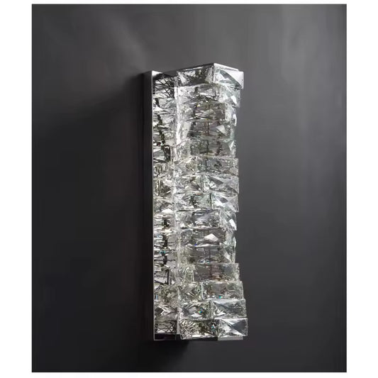 Aplica LED RFAN, Model B6620, Textura Cristal, 3 Tipuri De Lumina, 20W, Argintiu