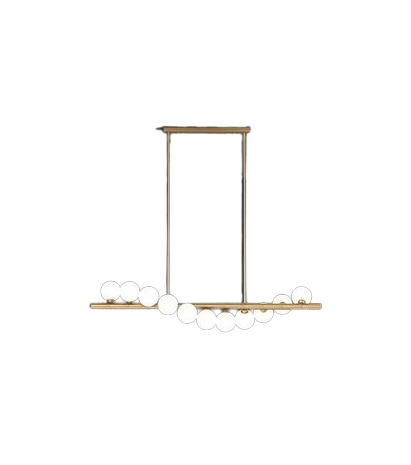 Lustra RFAN Tip Pendul, Model 5046/11, Cu 11 Abajururi, 11 X G9, Auriu/Alb