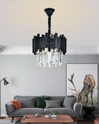 Candelabru RFAN, Model WL339/300, Textura Cristal, Metal, 3 X E27, Negru