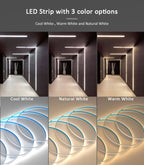 KIT Banda LED Digitala RFAN, Lumina Rece, 6000K, 10m, 10W/M, 24V, Transformator 200W, Controler