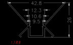 Profil LED Incastrat, Colt Interior, Lungime 2m, Aluminiu
