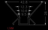 Profil LED Incastrat, Colt Interior, Lungime 2m, Aluminiu