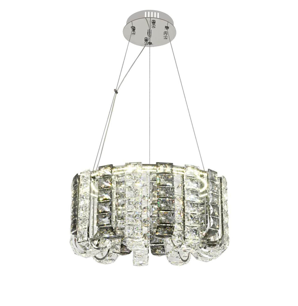 Candelabru LED RFAN, Model 70033-500, Textura Cristal, Metal, 60W, Argintiu