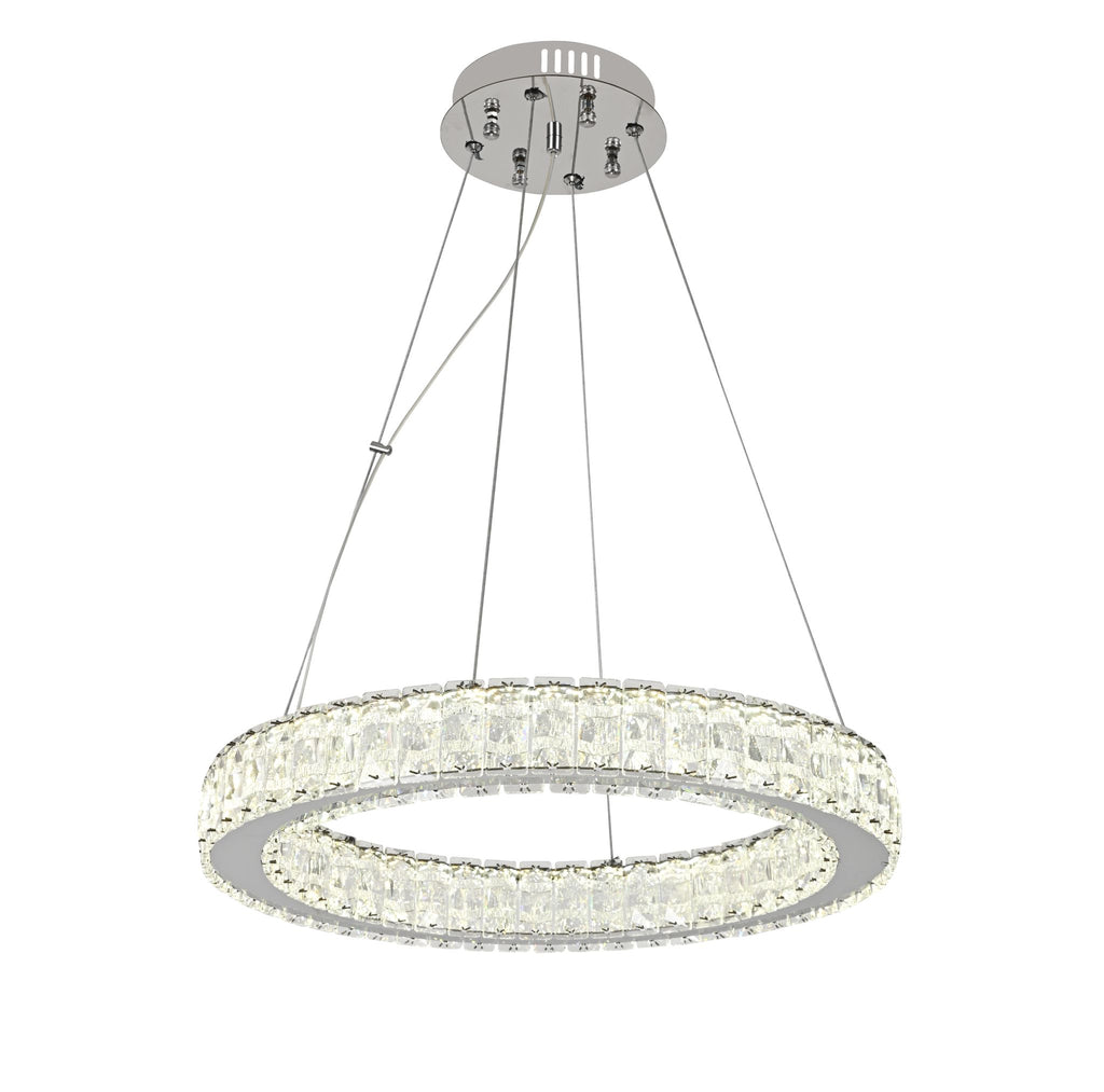 Candelabru LED RFAN, Model 70032-500, Textura Cristal, Metal, 60W, Argintiu