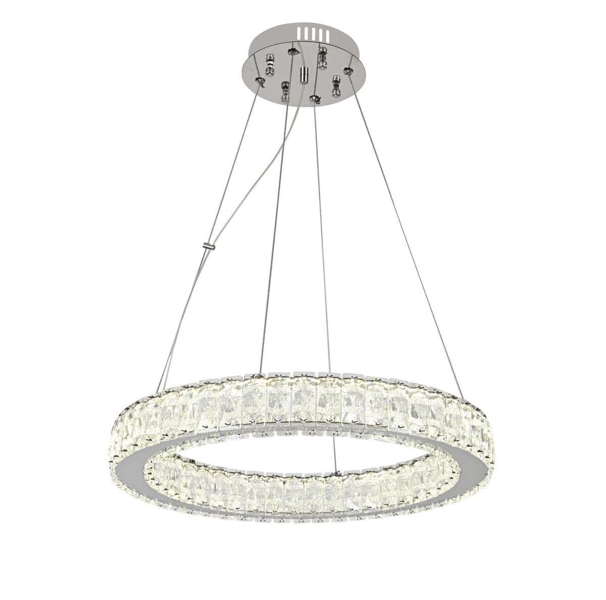 Candelabru LED RFAN, Model 70032-500, Textura Cristal, Metal, 60W, Argintiu