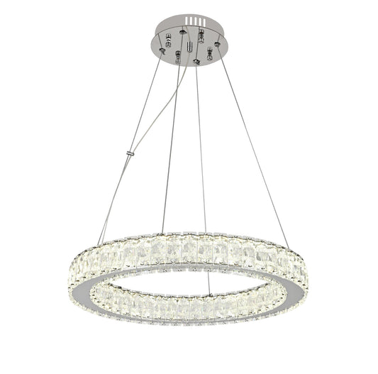 Candelabru LED RFAN, Model 70032-500, Textura Cristal, Metal, 60W, Argintiu