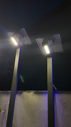 Stalp LED Iluminat Stradal, cu Panou Solar, Lumina Rece, 30W, 3m, Gri