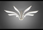 Lustra LED RFAN, Model G33-8X, cu Telecomanda, 3 Tipuri de Lumina, Intensitate Reglabila, 96W, Auriu