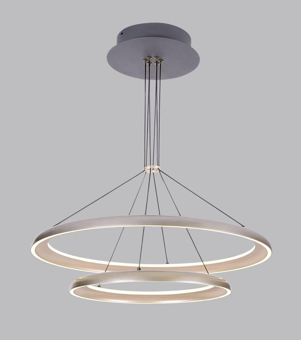 Pendul RFAN, Model D08/60+40, Cu Telecomanda, 3 Tipuri De Lumina, Inaltime Reglabila, 232W, Gri