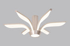 Lustra LED RFAN, Model DG33-6M, cu Telecomanda, 3 Tipuri de Lumina, Intensitate Reglabila, 96W, Auriu