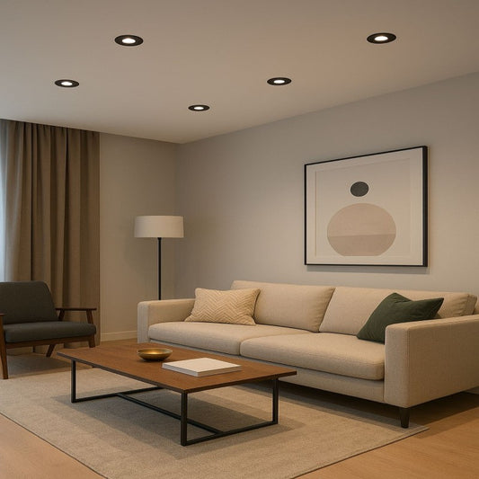 Rama Simpla, 502L-RD, Pentru Spot Incastrat GU10, Rotunda, Negru