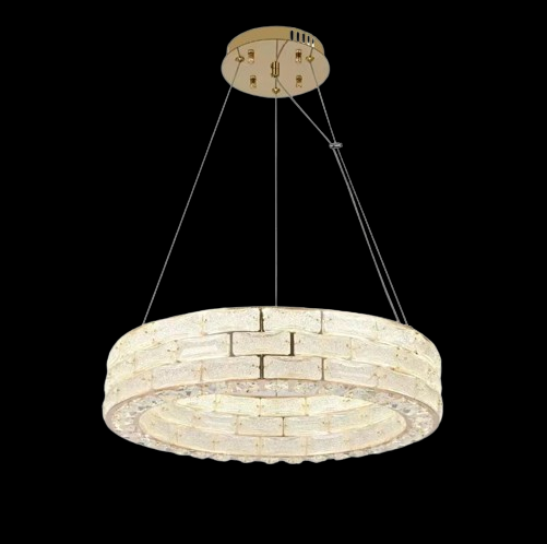 Candelabru LED RFAN, Model 70030-500, Textura Cristal, Metal, 60W, Auriu