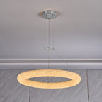 Candelabru LED RFAN, Model H98022-800-1 HCT, Textura Cristal, Metal, 160W, Argintiu