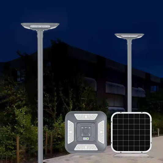 Stalp Metalic Pentru Lampi Solare cu Flansa, 3M, Gri