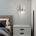 Aplica RFAN, Model WL339/2W, Textura Cristal, Metal, 2 X E14, Argintiu
