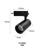 Proiector LED RFAN, Model B53 BK, 35W, 4000K Lumina Neutra, Directionabil Pe Sina Monofazata, Negru
