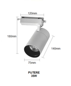 Proiector LED RFAN, Model B53 WH, 35W, 4000K Lumina Neutra, Directionabil Pe Sina Monofazata, Alb