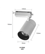Proiector LED RFAN, Model B54 WH, 45W, 4000K Lumina Neutra, Directionabil Pe Sina Monofazata, Alb