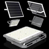 Proiector LED, cu Panou Solar si Telecomanda, Rezistent la Apa IP65, 200W, Gri