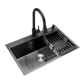 Chiuveta Profesionala pentru Bucatarie, Inox, Gri Inchis - Negru, 50x43 cm, HS 5043 Smack