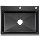 Chiuveta Profesionala pentru Bucatarie, Inox, Gri Inchis - Negru, 58x45 cm, HS 5845 Smack