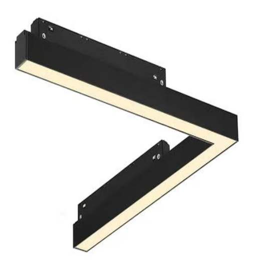 Colt LED Sina Magnetica Incastrata, Lumina Calda, 24W, Negru