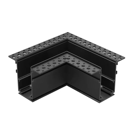 Colt Sina Magnetica Incastrata, Finisaj Glet, 90 Grade, Negru