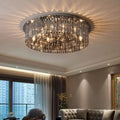 Candelabru RFAN, Model H98348/400, Textura Cristal, Metal, 5 X E14, Crom
