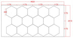 HoneyComb LED RFAN, 14 X Hexagon, Lumina Rece, 6500K, 672W