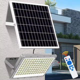 Proiector LED, cu Panou Solar si Telecomanda, Rezistent la Apa IP65, 200W, Gri